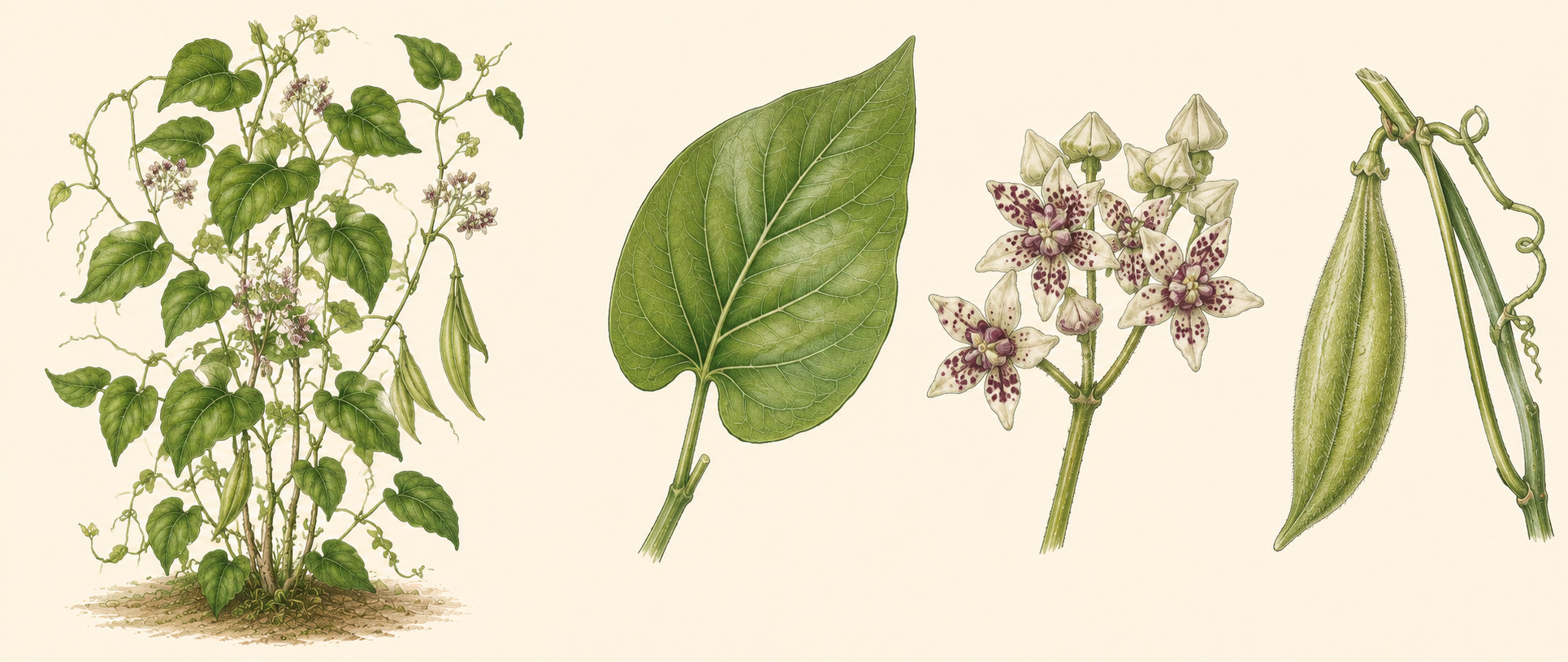 Botanical illustration of Moth Plant