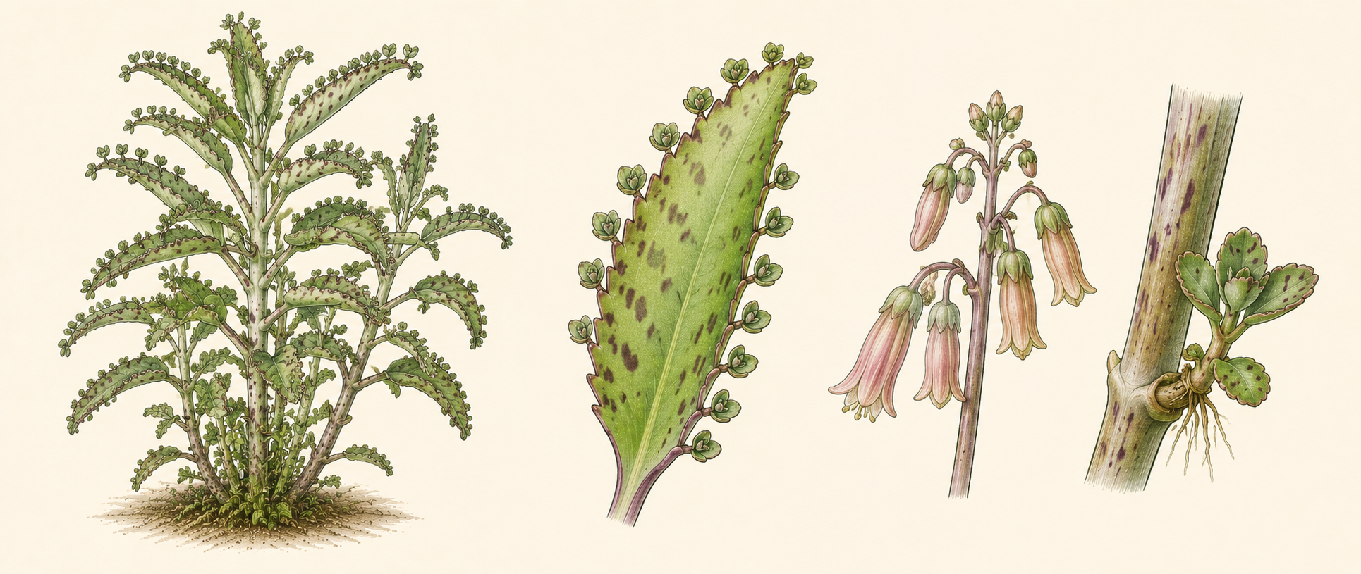 Botanical illustration of Mother-of-Millions