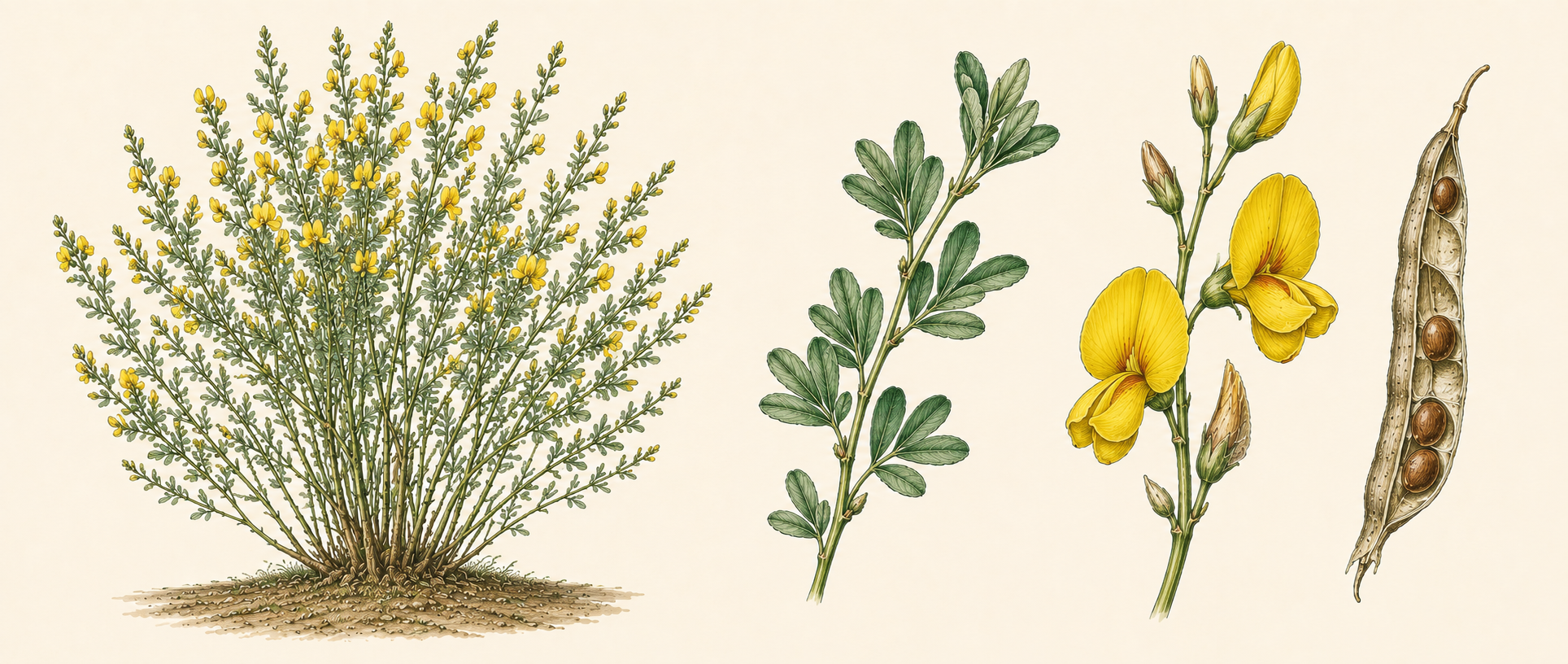 Botanical illustration of Tagasaste